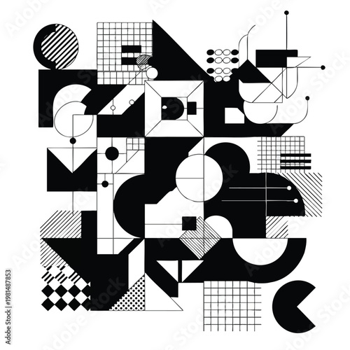 Modern Geometric Abstract Art Design for Creative Projects