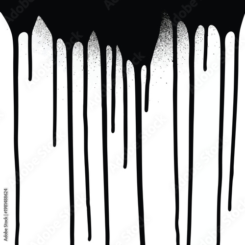 Abstract Black and White Drip Pattern for Modern Design and Artistic Projects