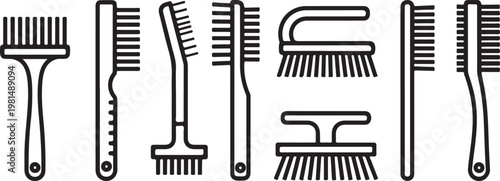 A collection of basic kitchen utensils for cooking and food preparation Vector