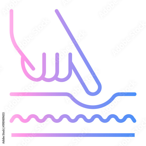 hand Line Gradient Icon