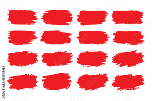 Set of paint brush stroke and abstract grunge banner for graphic background decoration. Watercolor splatter, ink splash and creative shape for social media. Vector frame art or texture element