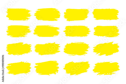 Set of paint brush stroke and abstract grunge banner for graphic background decoration. Watercolor splatter, ink splash and creative shape for social media. Vector frame art or texture element