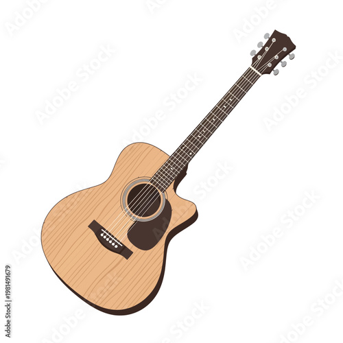 Acoustic Guitar Illustration Musical Instrument Vector Graphic