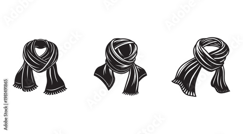 Three different ways to tie a scarf  fashion accessories for winter clothing  scarf styles and techniques  tying a scarf