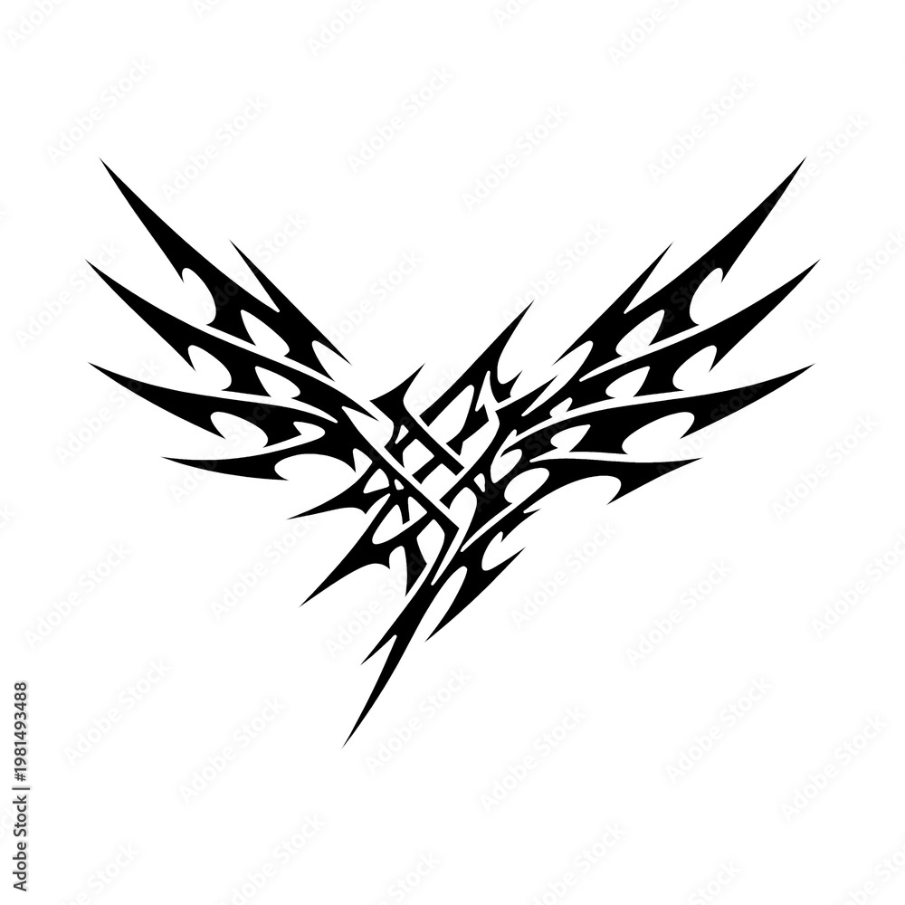 Fototapeta premium PNG Abstract tribal tattoo design.