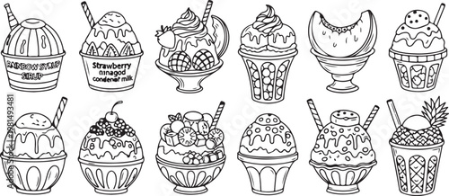 Various decorative vases with intricate patterns and designs Vector