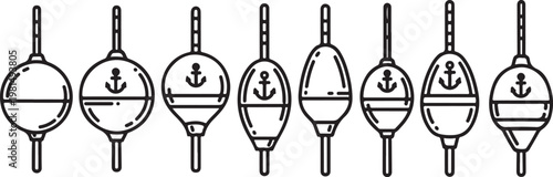 Black and white sketches of various musical instruments on stands Vector