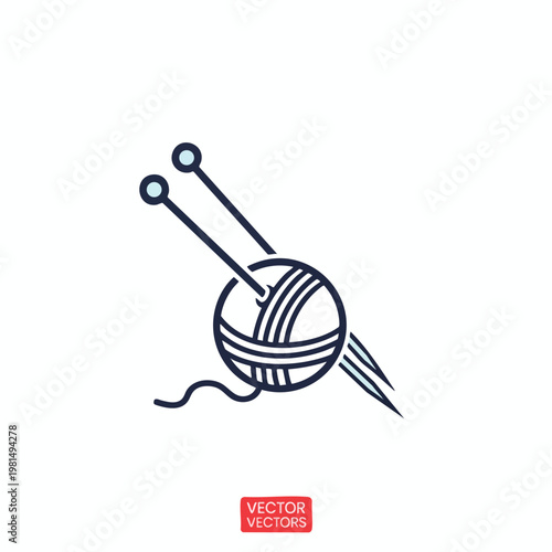 Cozy Knitting Scene with Yarn and Needles for Creative Crafting