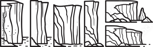 Step-by-step process of cutting and folding a paper into a decorative shape Vector