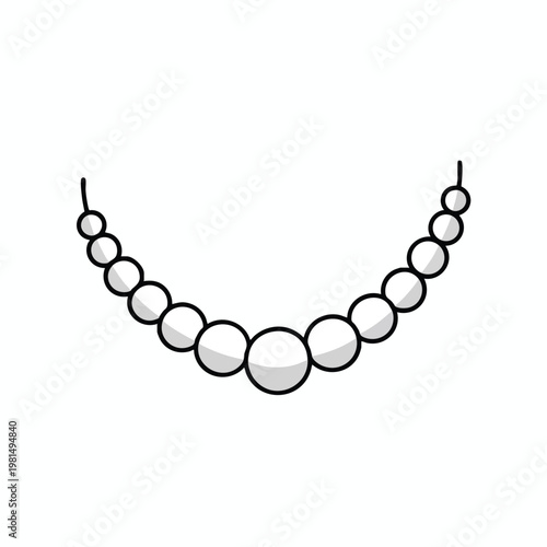 Elegant Necklace with Smooth Beads for Fashion and Jewelry Accessories