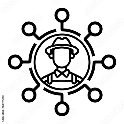 networking Line Icon