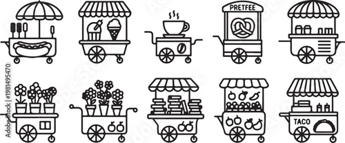 A collection of vintage and modern car illustrations showcasing automotive design evolution Vector