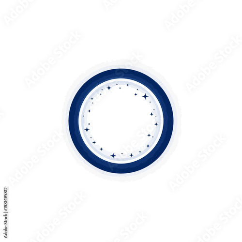 Blue plate with star pattern.