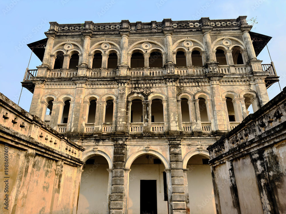 Fototapeta premium A French-style Western-style mansion in Haiyuan, Guangxi, China during the Republic of China