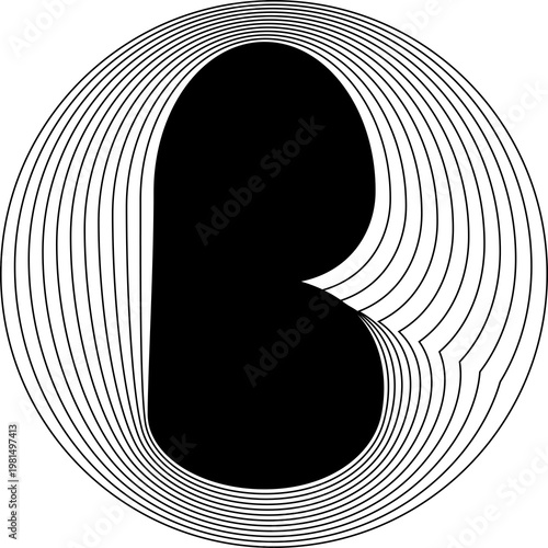 Circle frame emblem blend line for badges, banner, tag, logo