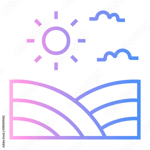 land Line Gradient Icon