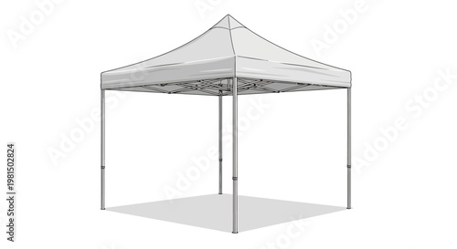 White Pop Up Canopy Tent for Outdoor Events, Trade Shows, and Parties