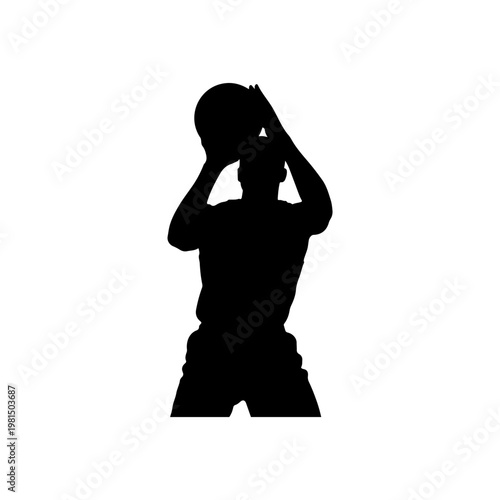 Basketball player passing the ball with clean stance and teamwork motion Vector illustration