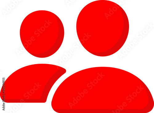Free Download Red multiple users group icon for team community and social profile - GFXLoad