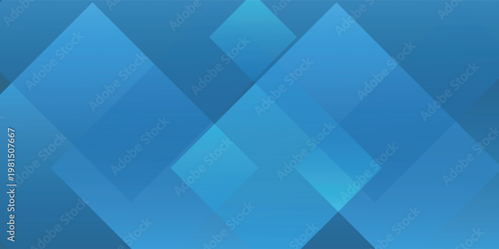Obraz premium Blue Geometric Abstract Background With Overlapping Transparent Diamonds For Corporate And Technology Design eps10
