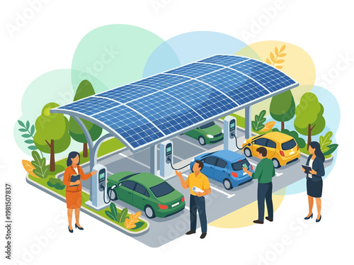 Solar Powered Electric Vehicle Charging Station in Eco City