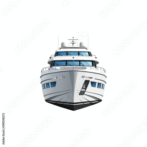 Luxury Yacht on Calm Ocean Waters with Clear Sky