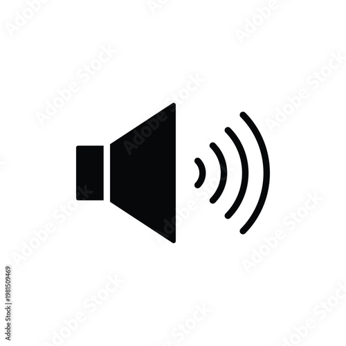 Tableau sur toile speaker icon solid Megaphone Icon single Solid Vector Design Vector
