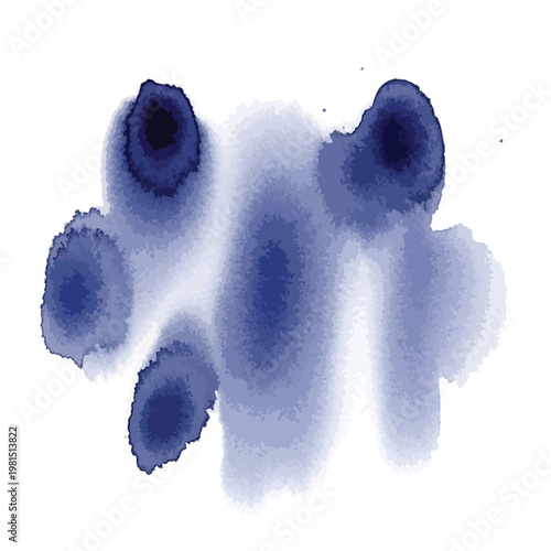 Abstract Blue Watercolor Art for Creative Design and Decor