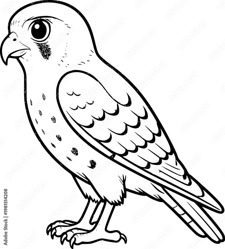 Fototapeta premium vector illustration of a kestrel