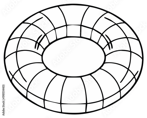Mathematical Torus Shape Geometric Illustration Wireframe Structure