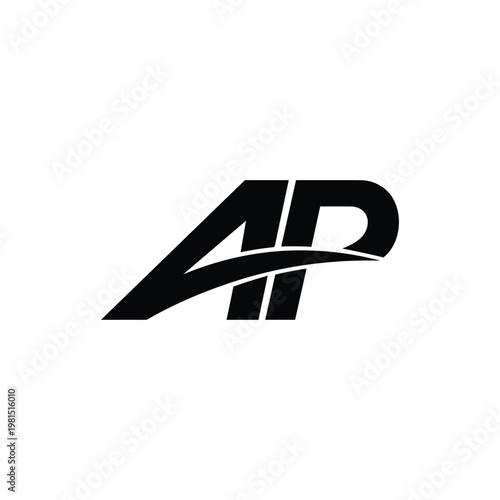 Modern AP Letter Monogram Logo design