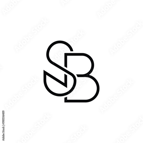 Minimalist SB Monogram Logo Design