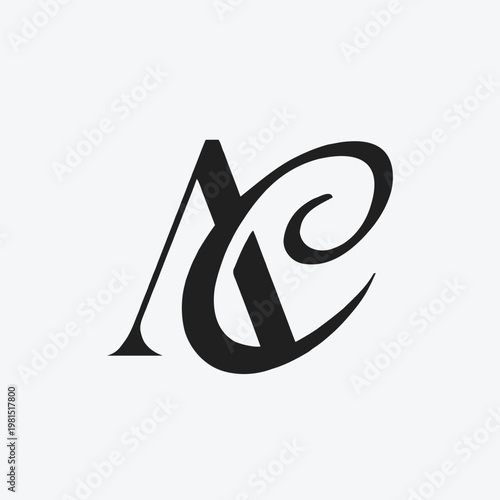 Elegant AC initial Monogram Logo