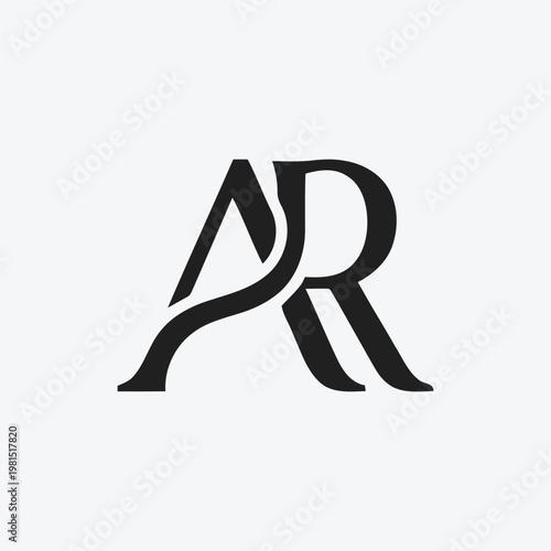 Stylized luxury AR Monogram Logo