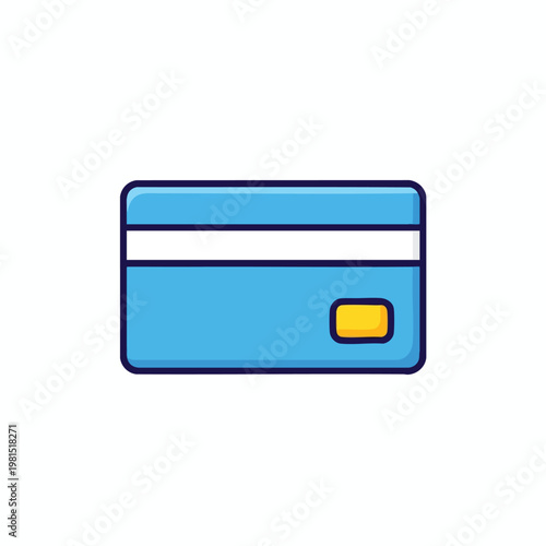 Close Up of a Modern Blue Credit Card for Financial Transactions