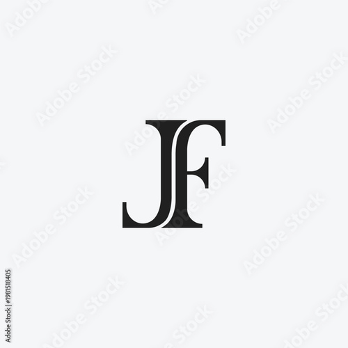 Intertwined JF Monogram Luxury Logo