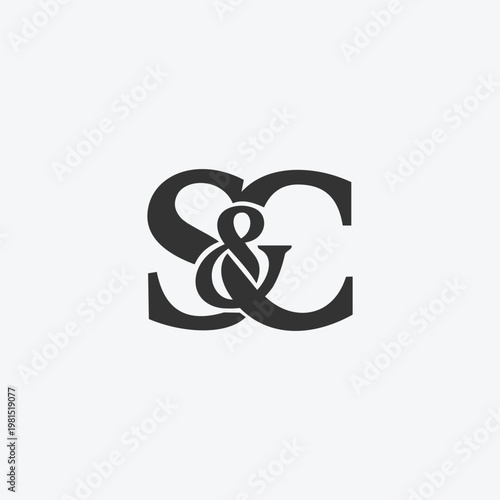 Elegant S and C Monogram Logo design