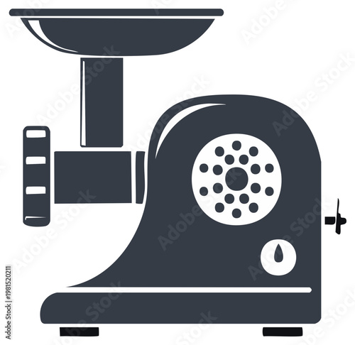 Electric Meat Grinder Machine Icon for Home Kitchen Food Preparation and Cooking Tasks