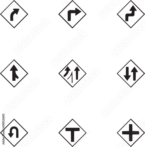 Road Signs Guide: A comprehensive set of road signs provides essential navigational guidance, ensuring safe and efficient travels on diverse roadways. 