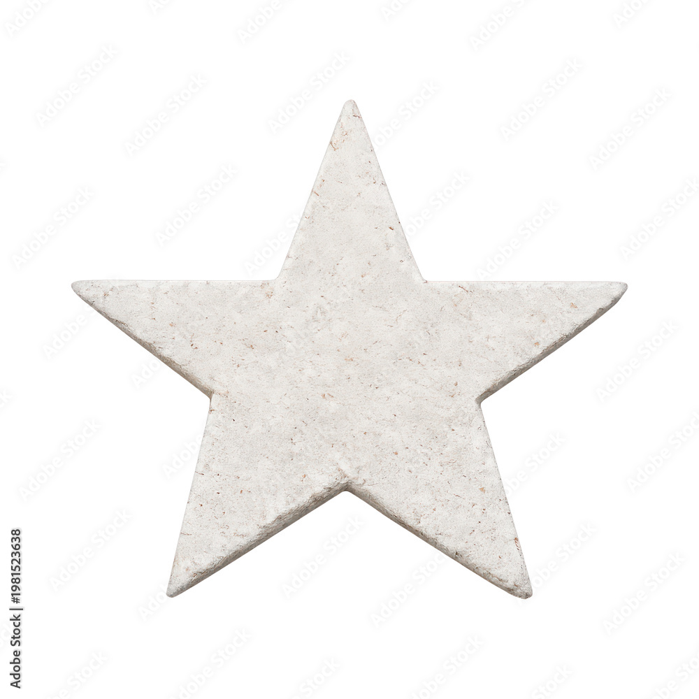 Fototapeta premium PNG Textured white star shape