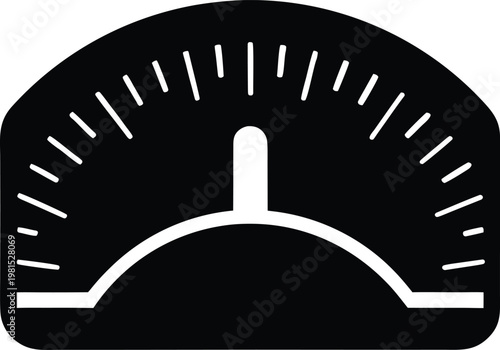 Digital Measuring Tool Flat Icon Style Silhouette Vector Art Illustration