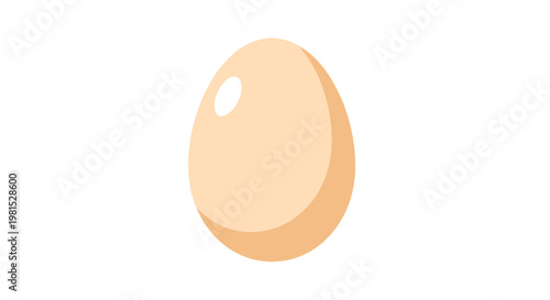 Single Brown Egg Isolated on White Background, Healthy Food Ingredient for Cooking and Baking