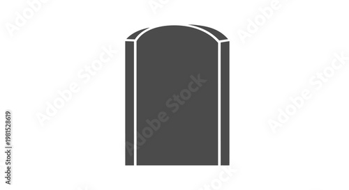 Tombstone Icon, Gravestone Silhouette, Cemetery Marker, Memorial Stone, Funeral Symbol