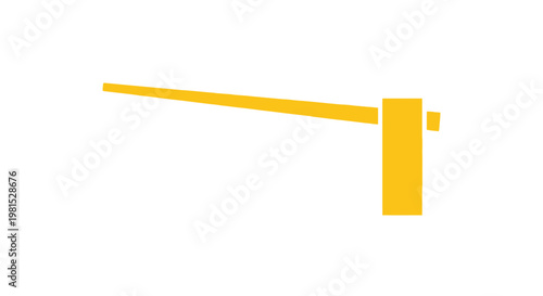 Yellow barrier gate arm raised, symbolizing access control, security, and entry.