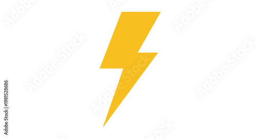 Free Download Yellow Lightning Bolt Icon, Symbol of Energy, Power, and Speed on White Background - GFXLoad