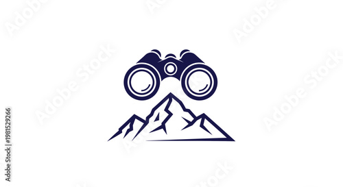 Mountain Vista with Binoculars - Scenic Outdoor Exploration