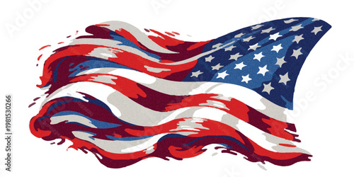vector image of american flag