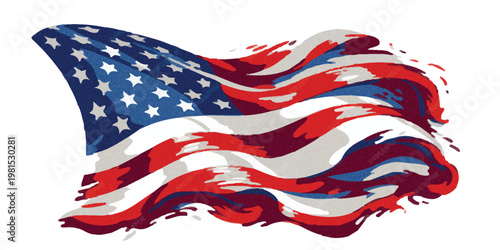 vector image of american flag