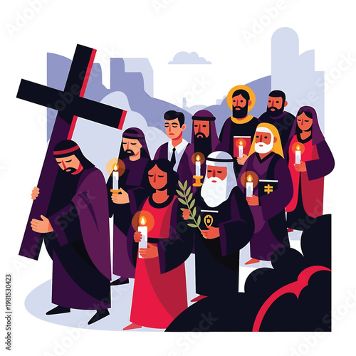 Group of people in religious attire.