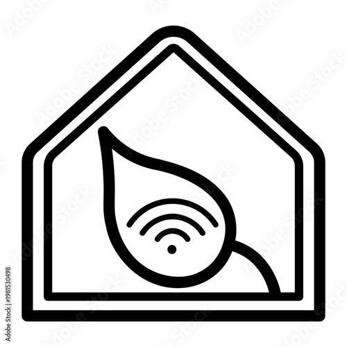 eco house Line Icon